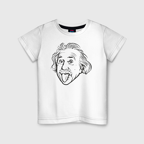 Детская футболка Альберт Эйнштейн / Белый – фото 1