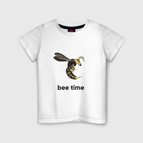 Детская футболка Bee time / Белый – фото 1