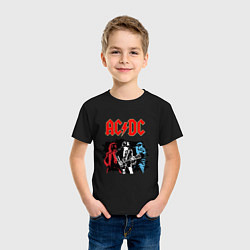 Футболка хлопковая детская ACDC, цвет: черный — фото 2