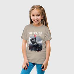 Футболка хлопковая детская ВЕДЬМАК, цвет: миндальный — фото 2