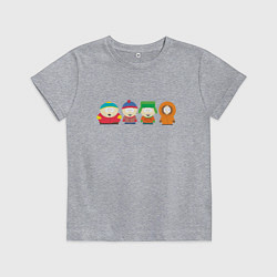 Футболка хлопковая детская SOUTH PARK, цвет: меланж