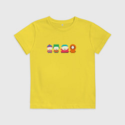 Футболка хлопковая детская South Park Саус Парк, цвет: желтый