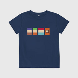 Футболка хлопковая детская ЮЖНЫЙ ПАРК, цвет: тёмно-синий