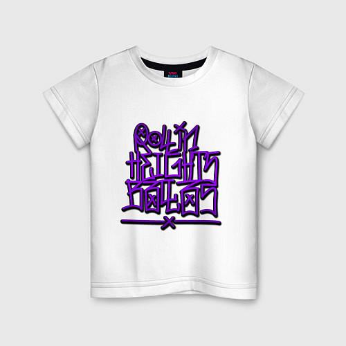 Детская футболка GTA Tag BALLAS / Белый – фото 1