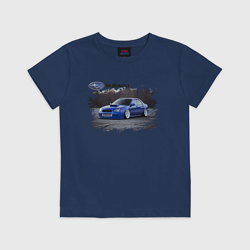 Детская футболка SUBARU / Тёмно-синий – фото 1