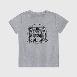 Детская футболка Витрувианский барабанщик
