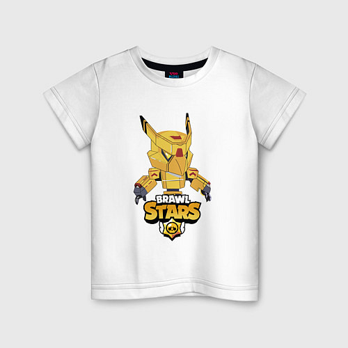 Детская футболка Brawl stars mecha crow / Белый – фото 1