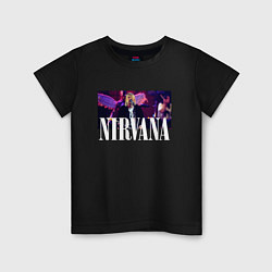 Футболка хлопковая детская NIRVANA, цвет: черный