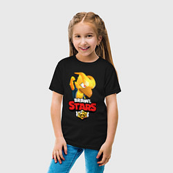 Футболка хлопковая детская BRAWL STARS CROW PHOENIX, цвет: черный — фото 2
