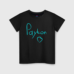 Футболка хлопковая детская PAYTON LOVE, цвет: черный