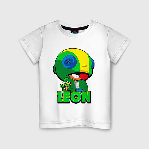 Детская футболка LEON - BRAWL STARS / Белый – фото 1