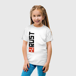 Футболка хлопковая детская RUST, цвет: белый — фото 2