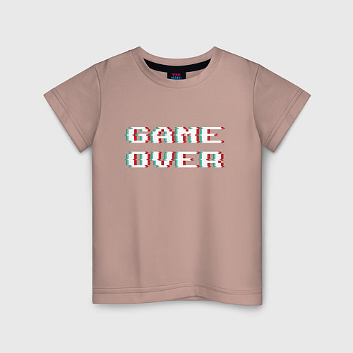 Детская футболка Game Over / Пыльно-розовый – фото 1