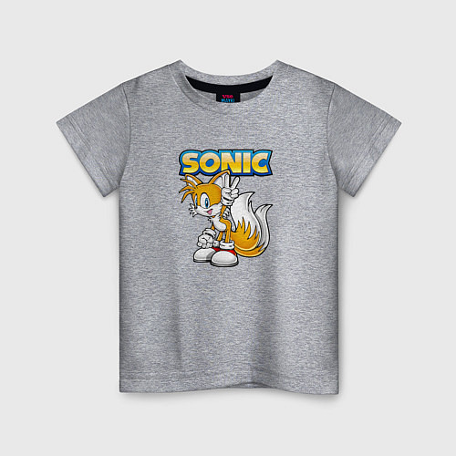 Детская футболка Sonic / Меланж – фото 1