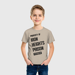 Футболка хлопковая детская Iron Heights Prison, цвет: миндальный — фото 2