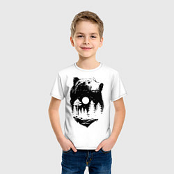 Футболка хлопковая детская Bear, цвет: белый — фото 2