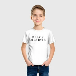 Футболка хлопковая детская Black Mirror, цвет: белый — фото 2