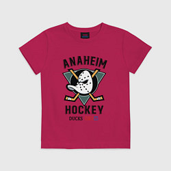 Футболка хлопковая детская ANAHEIM DUCKS, цвет: маджента