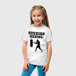 Футболка хлопковая детская Russian Boxing, цвет: белый — фото 2