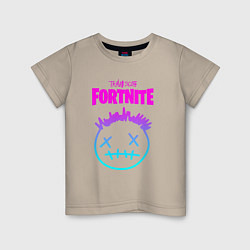 Футболка хлопковая детская TRAVIS SCOTT X FORTNITE, цвет: миндальный