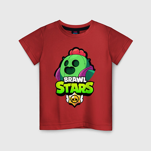 Детская футболка BRAWL STARS SPIKE / Красный – фото 1
