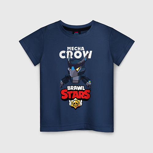 Детская футболка B S MECHA CROW / Тёмно-синий – фото 1