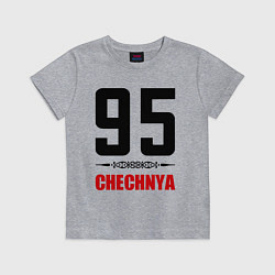 Футболка хлопковая детская 95 Chechnya, цвет: меланж