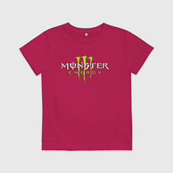Футболка хлопковая детская MONSTER ENERGY, цвет: маджента