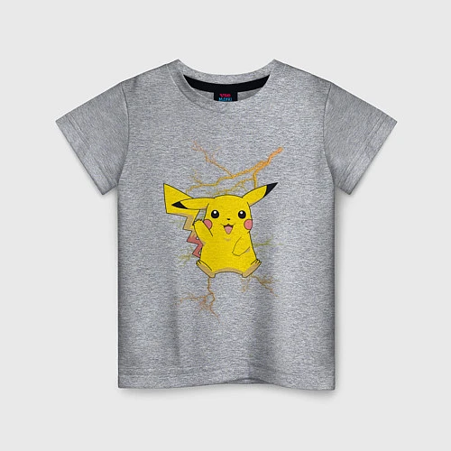 Детская футболка Pikachu / Меланж – фото 1