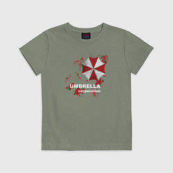 Футболка хлопковая детская Umbrella, цвет: авокадо