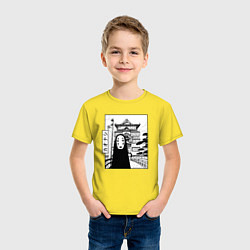 Футболка хлопковая детская No-Face Spirited Away Ghibli, цвет: желтый — фото 2