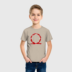 Футболка хлопковая детская GOD OF WAR, цвет: миндальный — фото 2