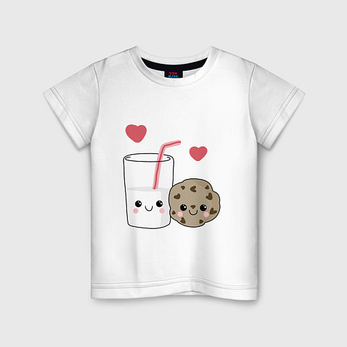 Детская футболка Milk and Cookies Love / Белый – фото 1
