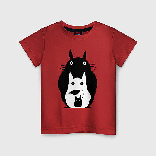 Детская футболка Тоторо / Красный – фото 1