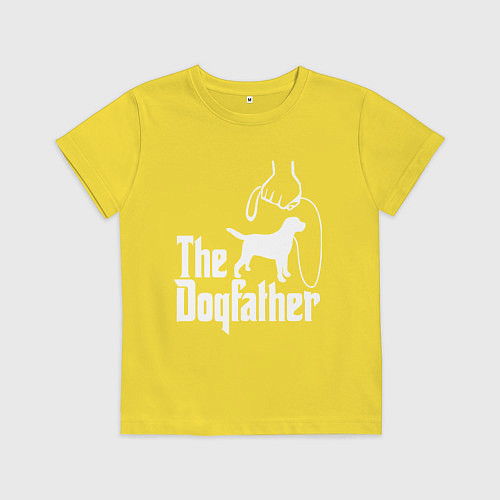 Детская футболка The Dogfather - пародия / Желтый – фото 1