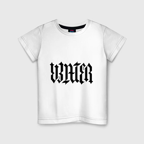 Детская футболка Амбиграмма: Вода / Белый – фото 1