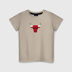 Футболка хлопковая детская CHICAGO BULLS, цвет: миндальный