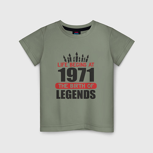 Детская футболка 1971 - рождение легенды / Авокадо – фото 1