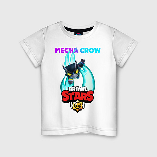 Детская футболка BRAWL STARS MECHA CROW / Белый – фото 1