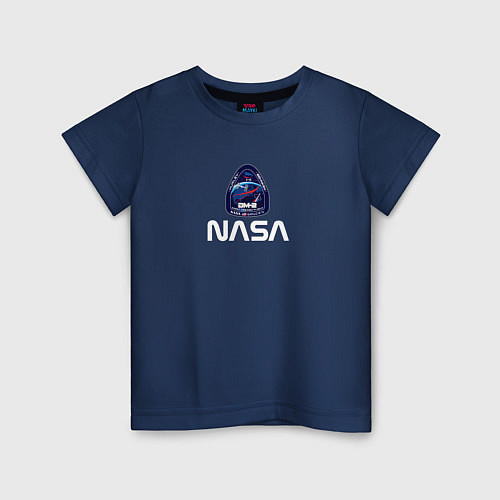 Детская футболка Crew Dragon NASA / Тёмно-синий – фото 1