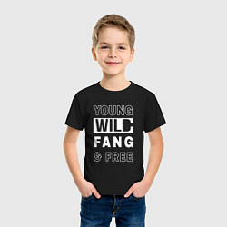 Футболка хлопковая детская Wild Fang, цвет: черный — фото 2