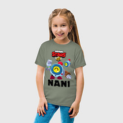 Футболка хлопковая детская BRAWL STARS NANI НАНИ, цвет: авокадо — фото 2