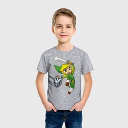 Футболка хлопковая детская The Legend of Zelda, цвет: меланж — фото 2
