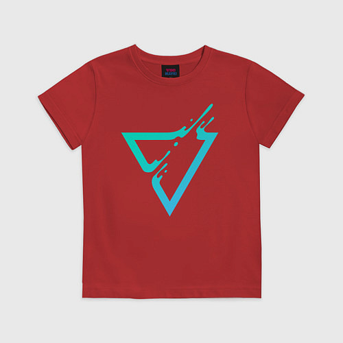 Детская футболка Paint Drop Triangle / Красный – фото 1