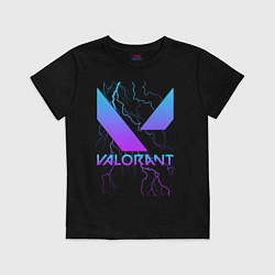 Футболка хлопковая детская VALORANT, цвет: черный