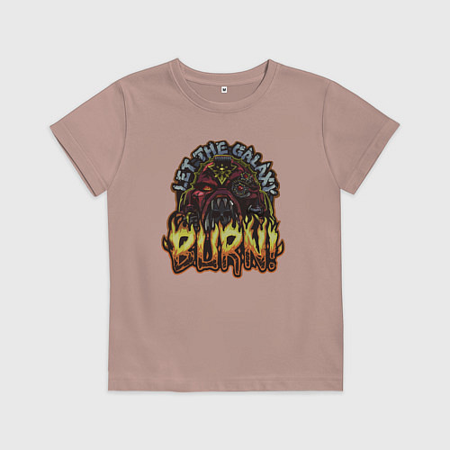 Детская футболка Lets the galaxy burn / Пыльно-розовый – фото 1