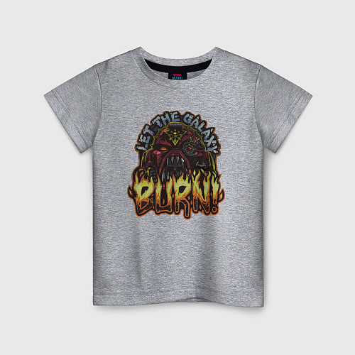 Детская футболка Lets the galaxy burn / Меланж – фото 1