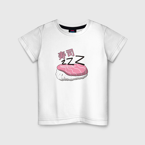Детская футболка Спящие суши / Белый – фото 1