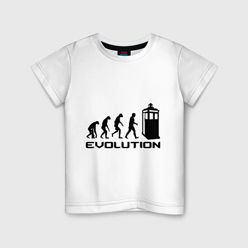 Детская футболка Tardis evolution / Белый – фото 1