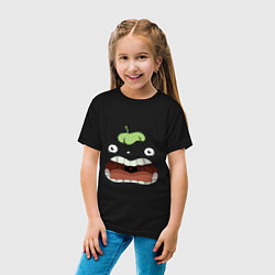 Футболка хлопковая детская Scream Totoro, цвет: черный — фото 2
